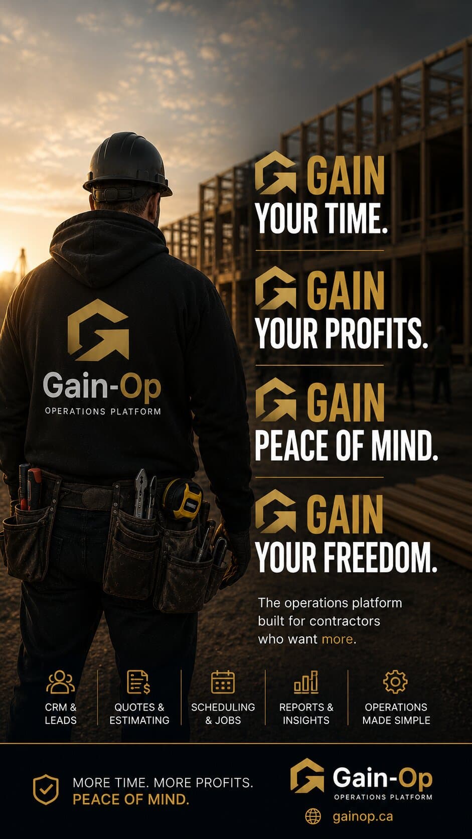 Gain-Op — Gain your time, profits, peace of mind, and freedom